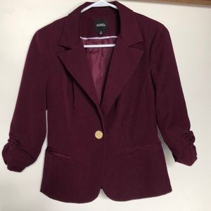 Xoxo Maroon Blazer